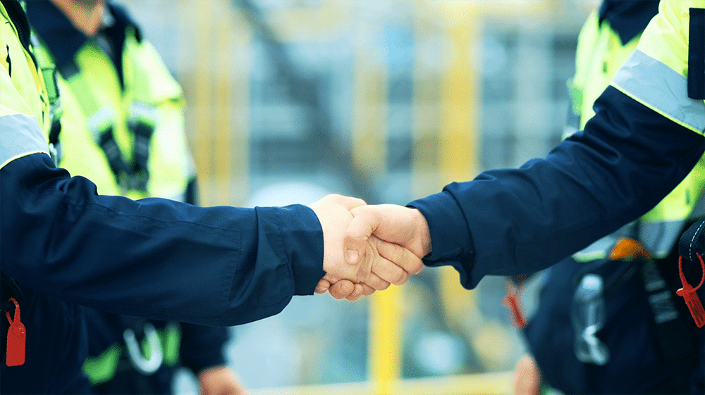 TDV's partners shaking hands